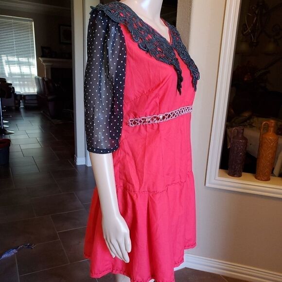 Vintage ‎ hand  made mini dress - Picture 6 of 11